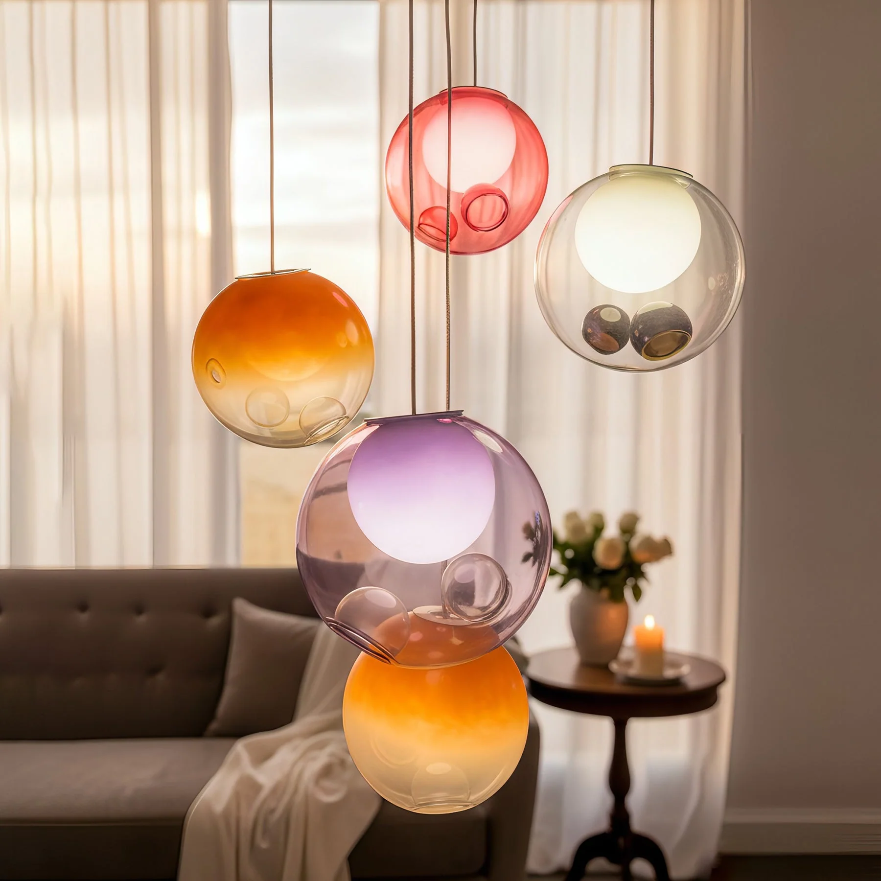 Haile Modern Glass Pendant Light - Image 2