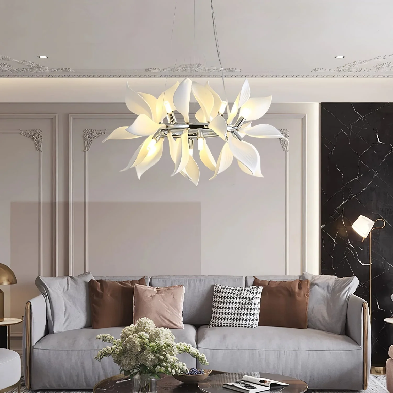 Lustra Pendant Lamp Ceramic Petals Blooming - Image 23