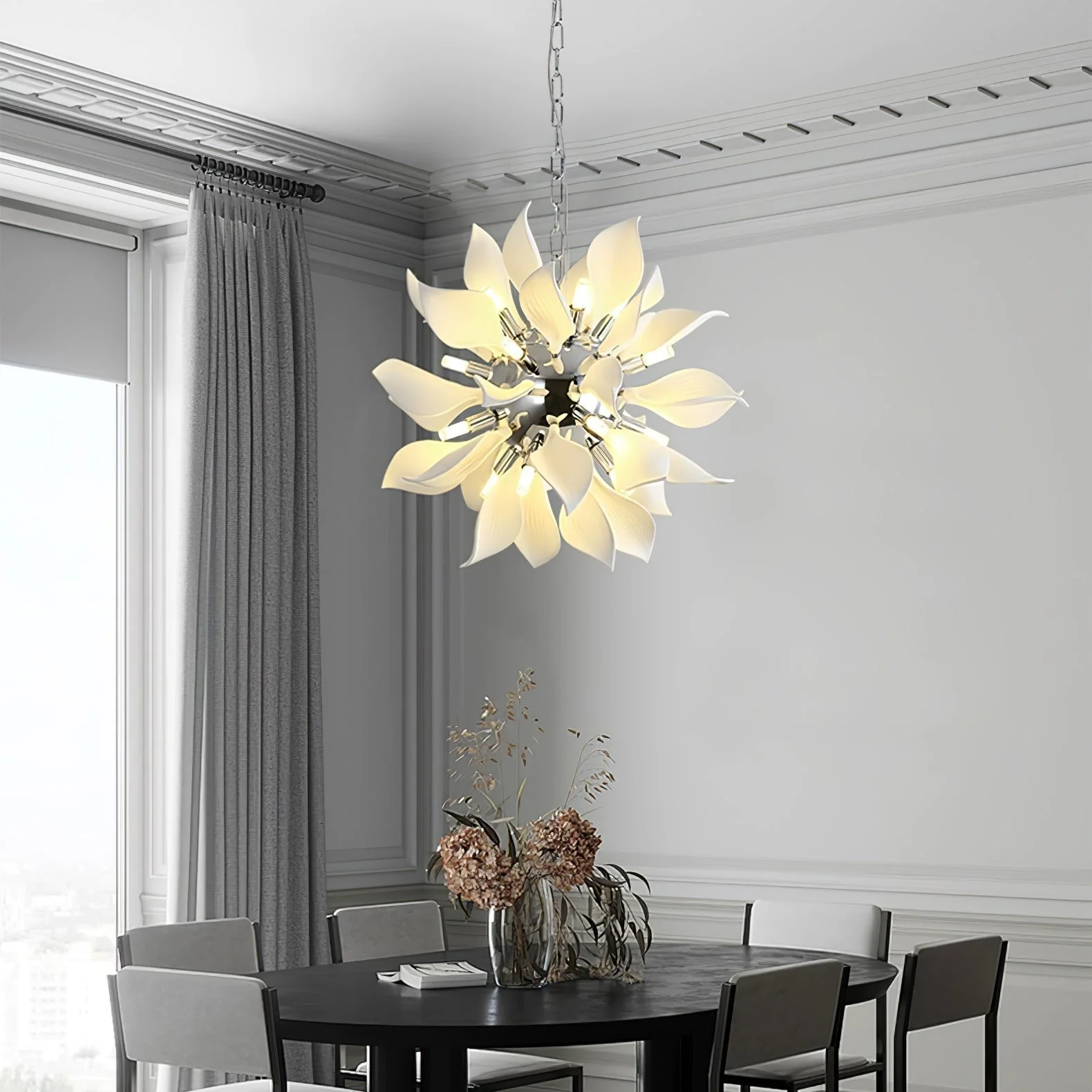 Lustra Pendant Lamp Ceramic Petals Blooming - Image 28