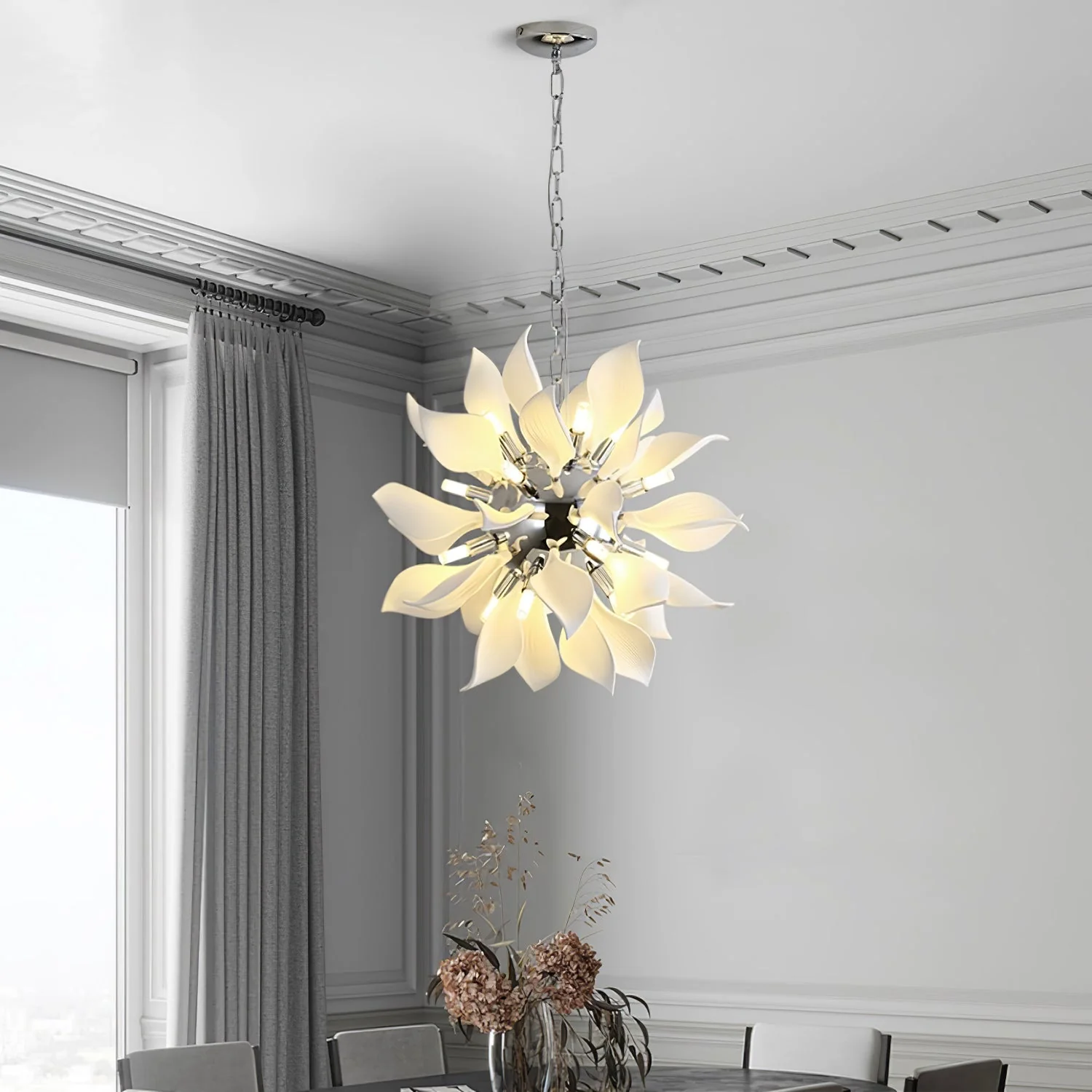 Lustra Pendant Lamp Ceramic Petals Blooming - Image 33