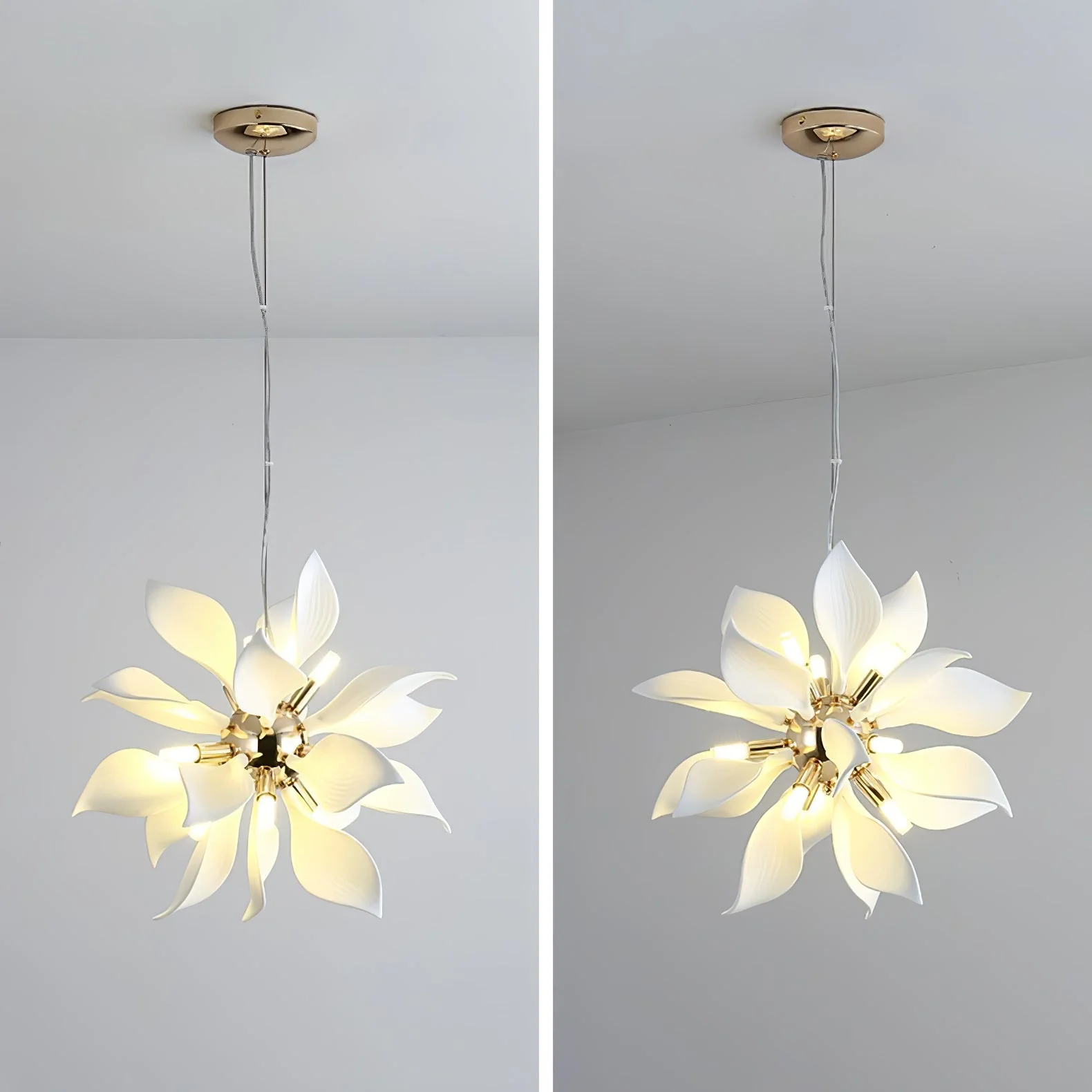 Lustra Pendant Lamp Ceramic Petals Blooming - Image 34