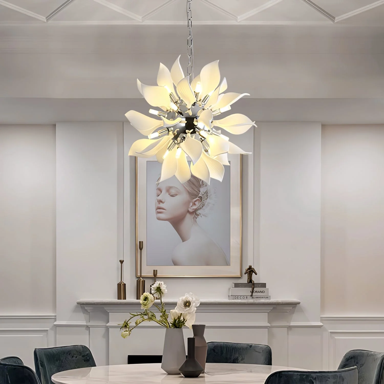 Lustra Pendant Lamp Ceramic Petals Blooming - Image 4