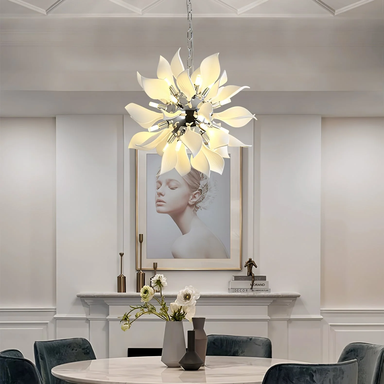 Lustra Pendant Lamp Ceramic Petals Blooming - Image 7