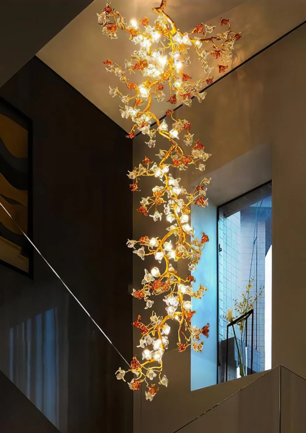 Aare Maple Branch Brass Crystal Chandelier - Image 15