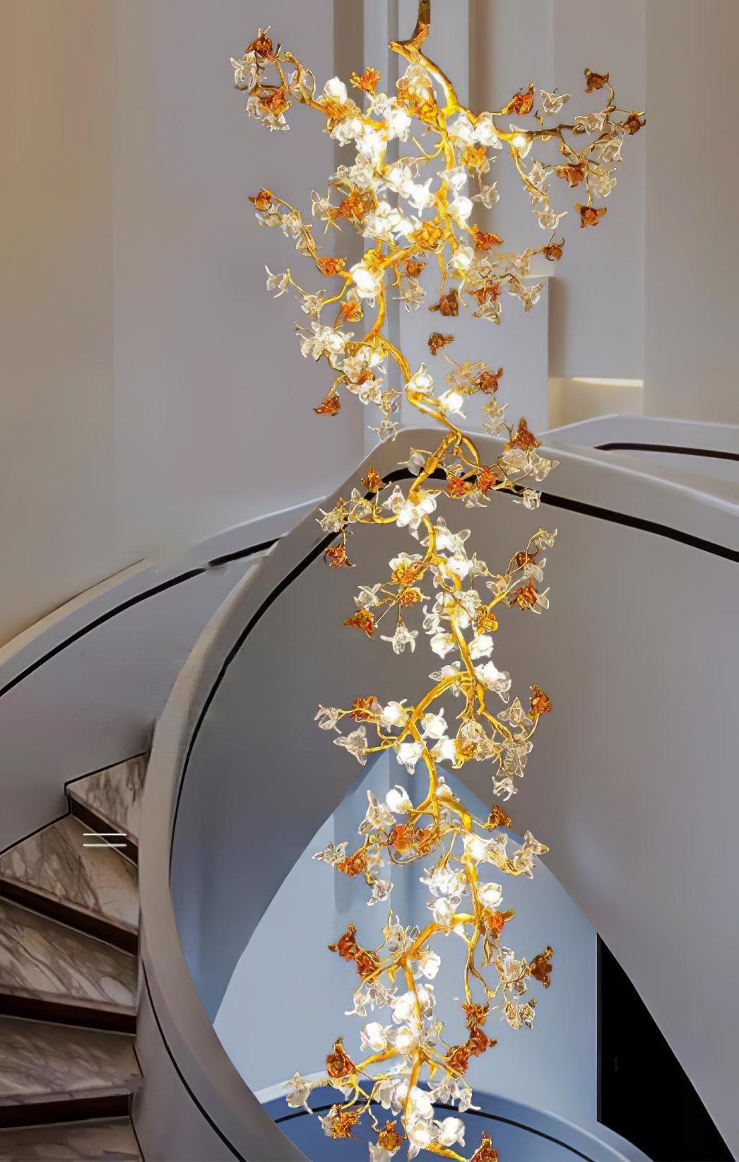 Aare Maple Branch Brass Crystal Chandelier - Image 18