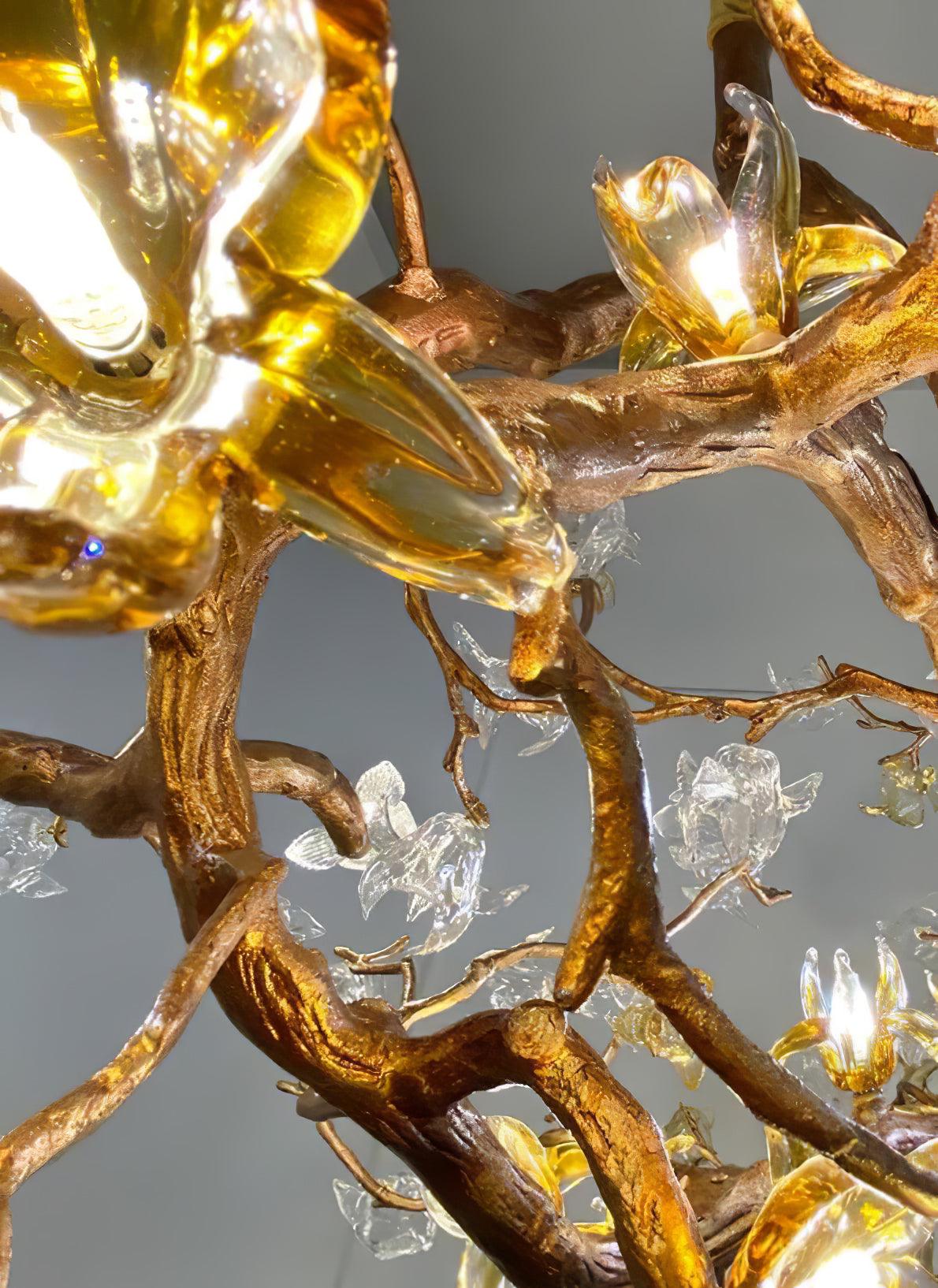 Aare Maple Branch Brass Crystal Chandelier - Image 25