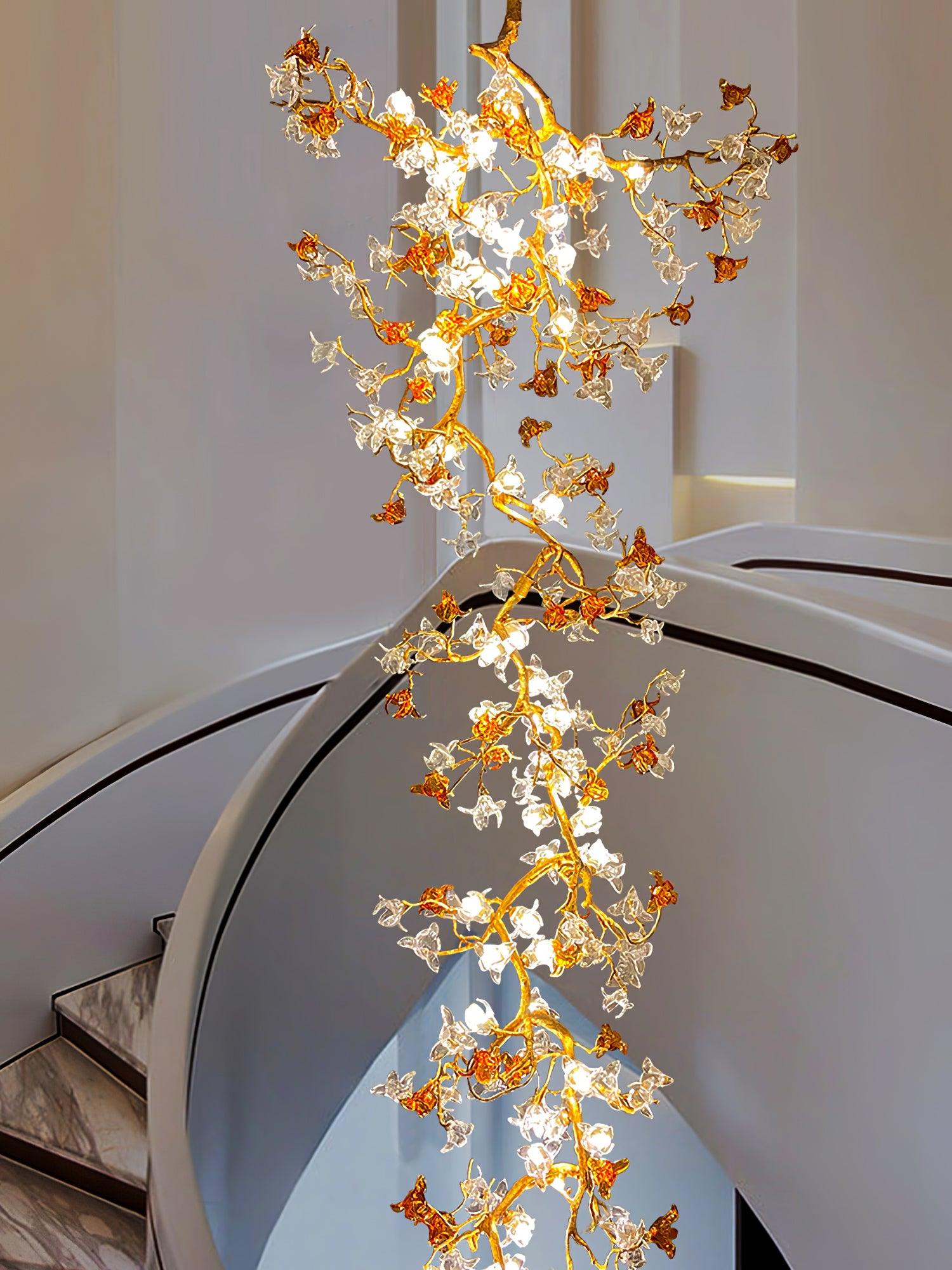 Aare Maple Branch Brass Crystal Chandelier - Image 6
