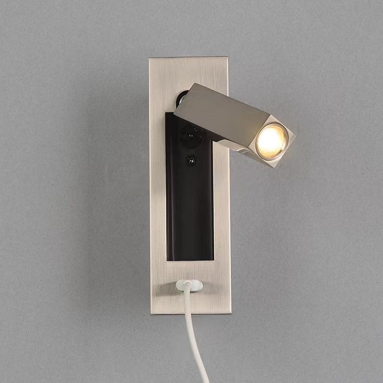 Aare Modern Minimalist Bedside USB Black Wall Light - Image 18