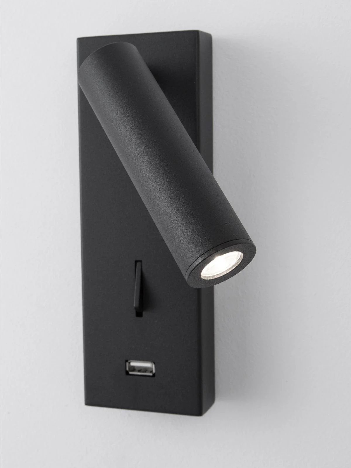 Aare Modern Minimalist Bedside USB Black Wall Light - Image 32