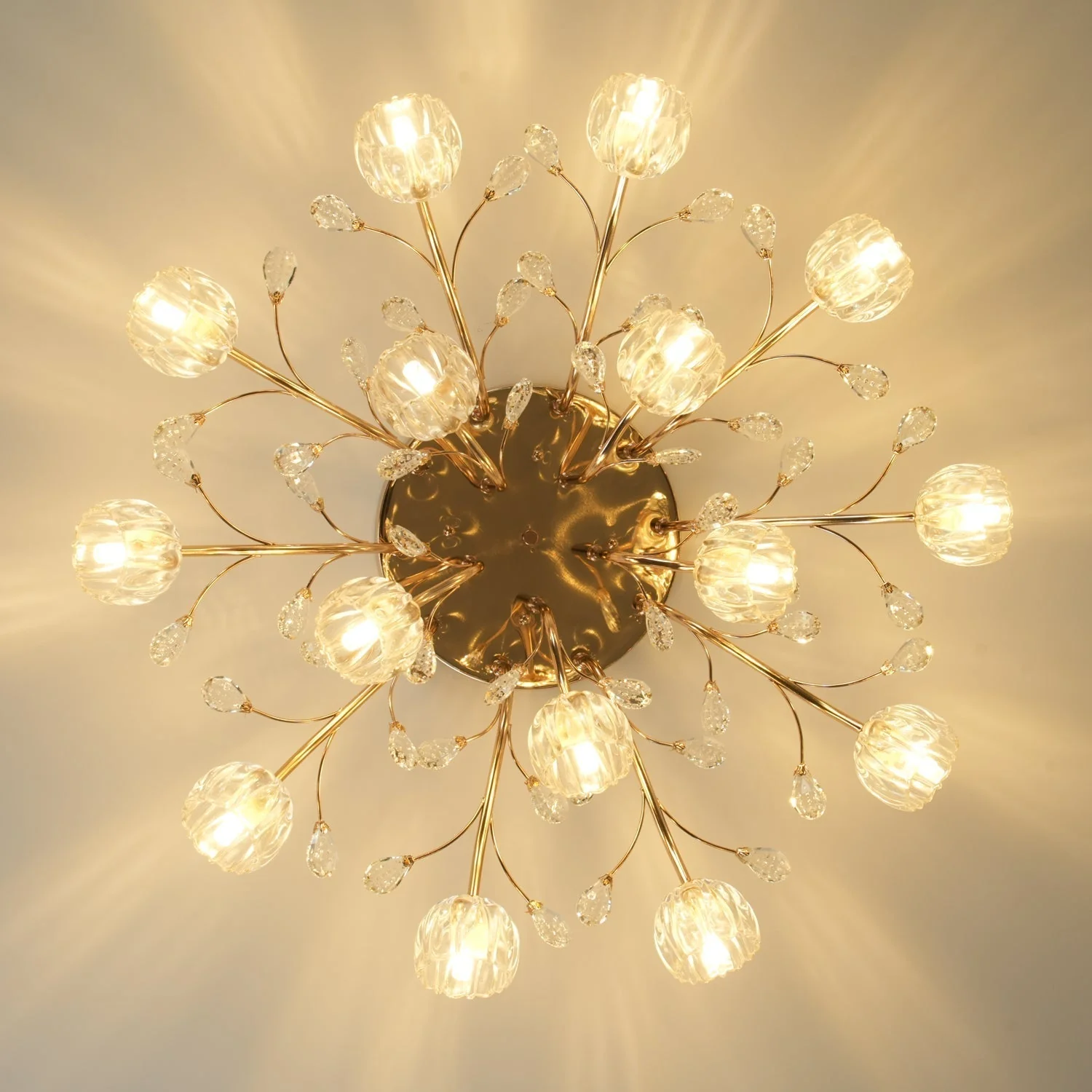 Aballs Postmodern Luxury Flower Crystal Ceiling Light - Image 13