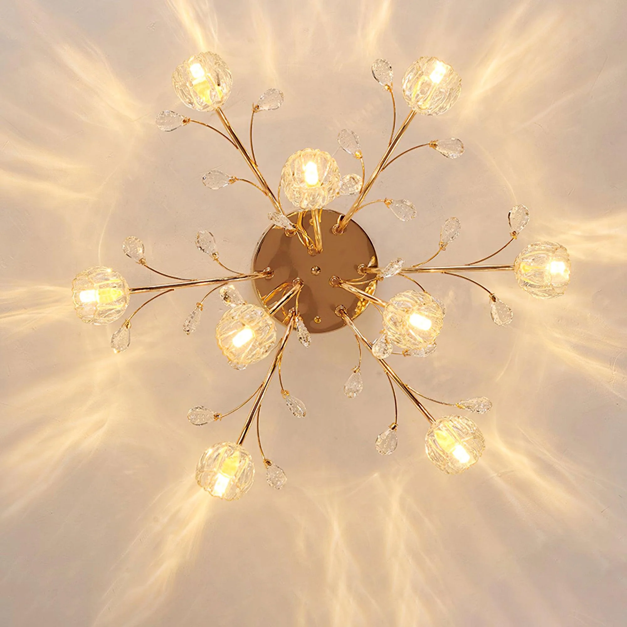 Aballs Postmodern Luxury Flower Crystal Ceiling Light - Image 33