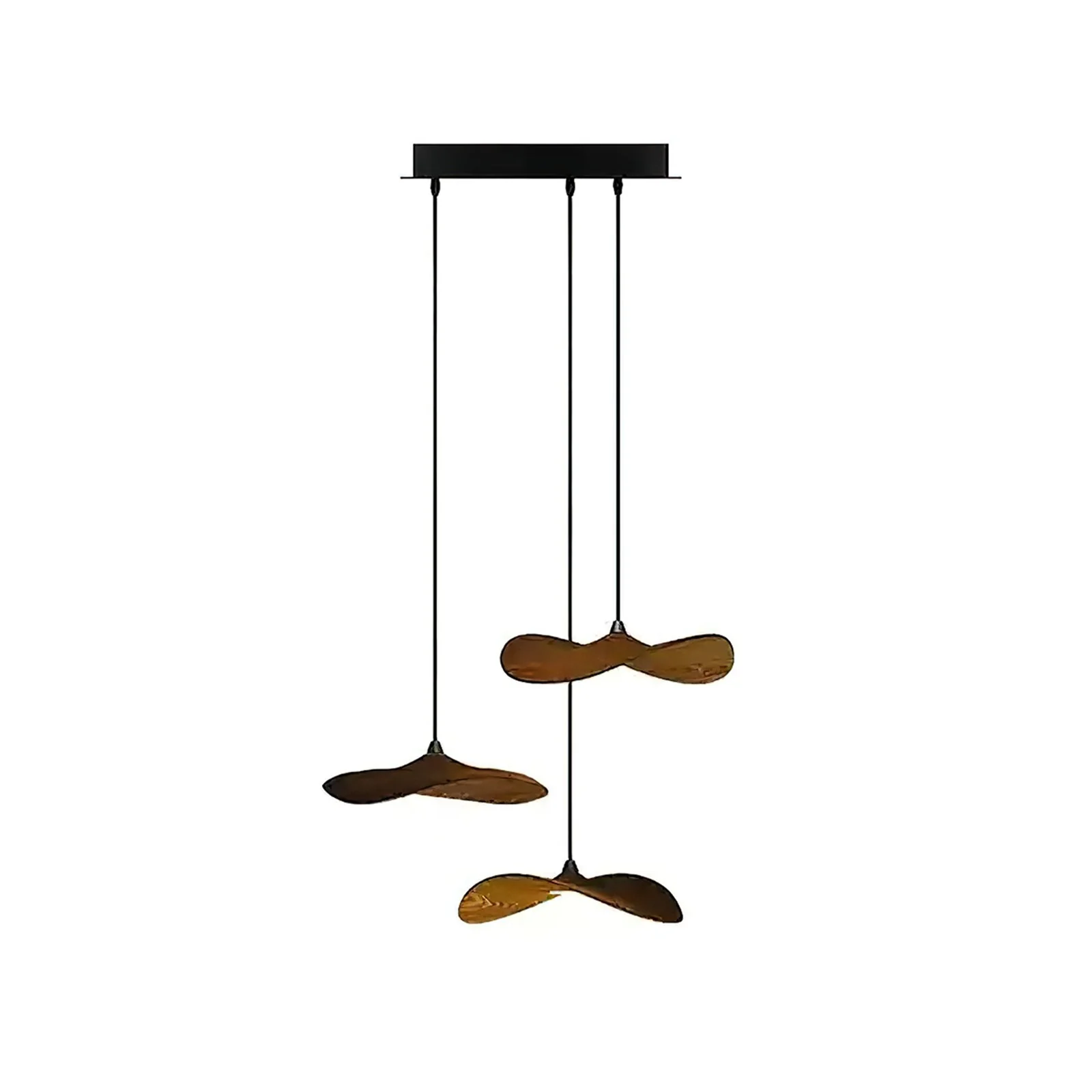 Abbott Modern Minimalist Empty Leaf Wood Chandelier - Image 37