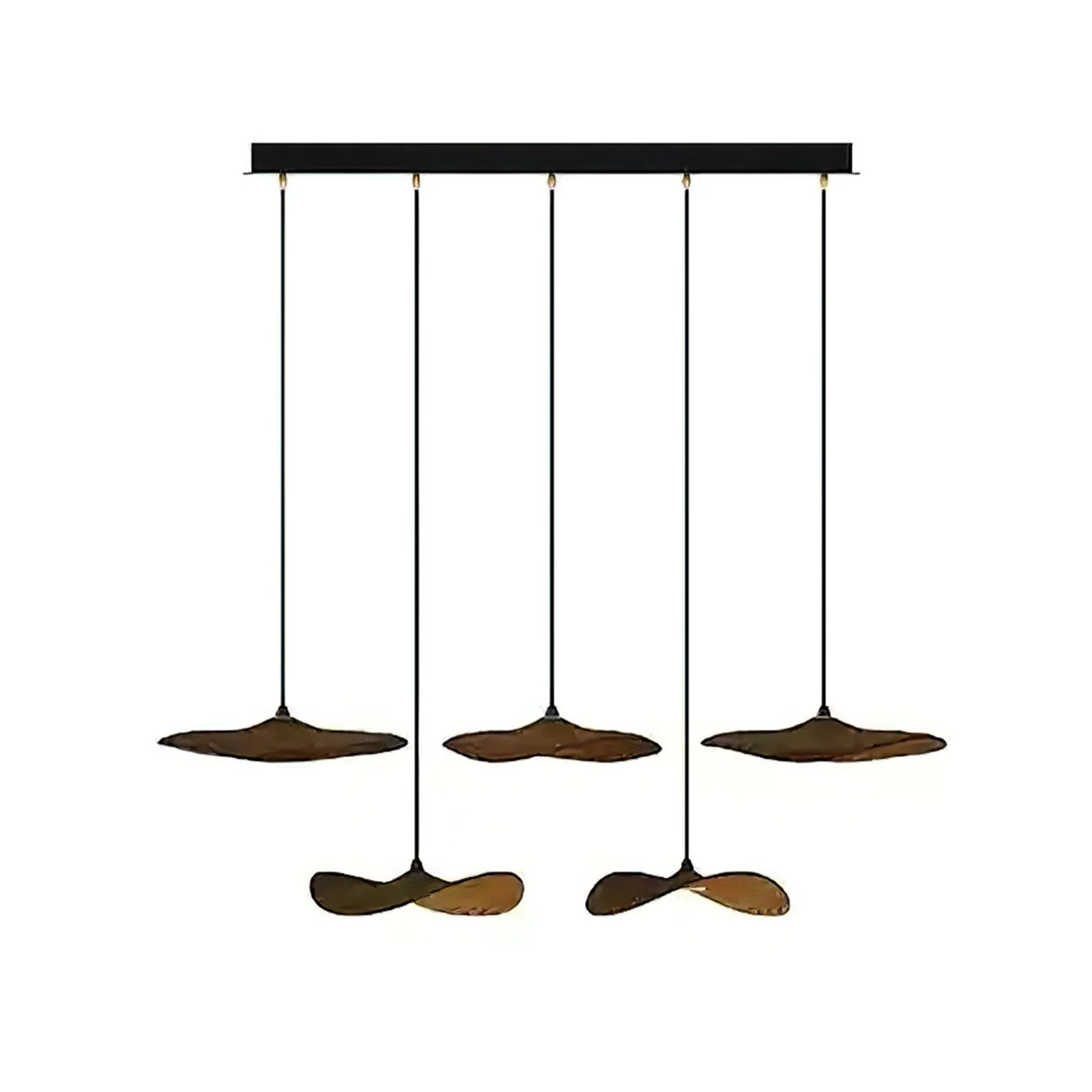 Abbott Modern Minimalist Empty Leaf Wood Chandelier - Image 38