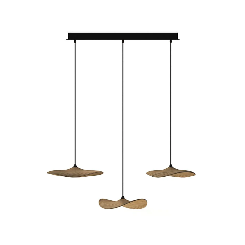 Abbott Modern Minimalist Empty Leaf Wood Chandelier - Image 59