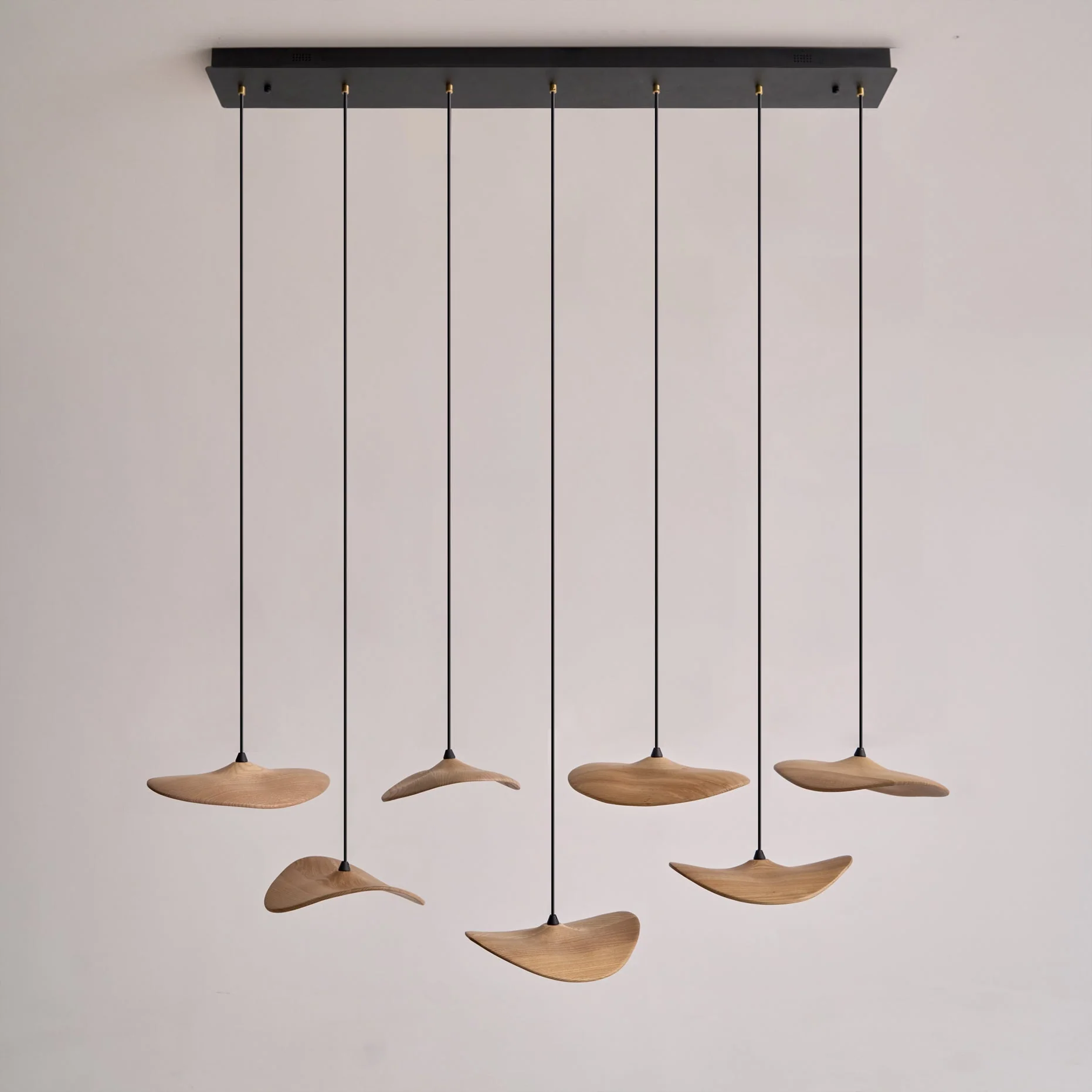 Abbott Modern Minimalist Empty Leaf Wood Chandelier - Image 76