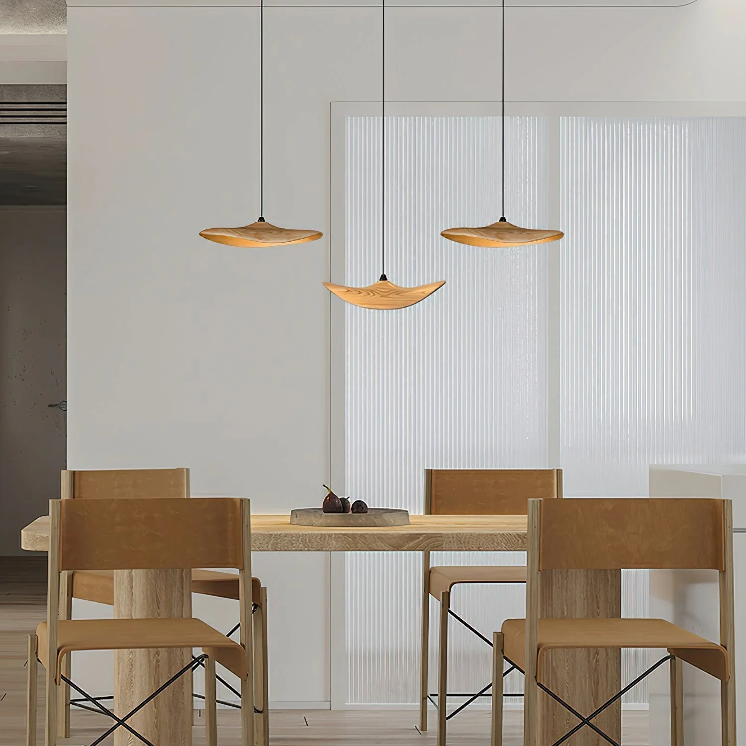 Abbott Modern Minimalist Empty Leaf Wood Chandelier - Image 78