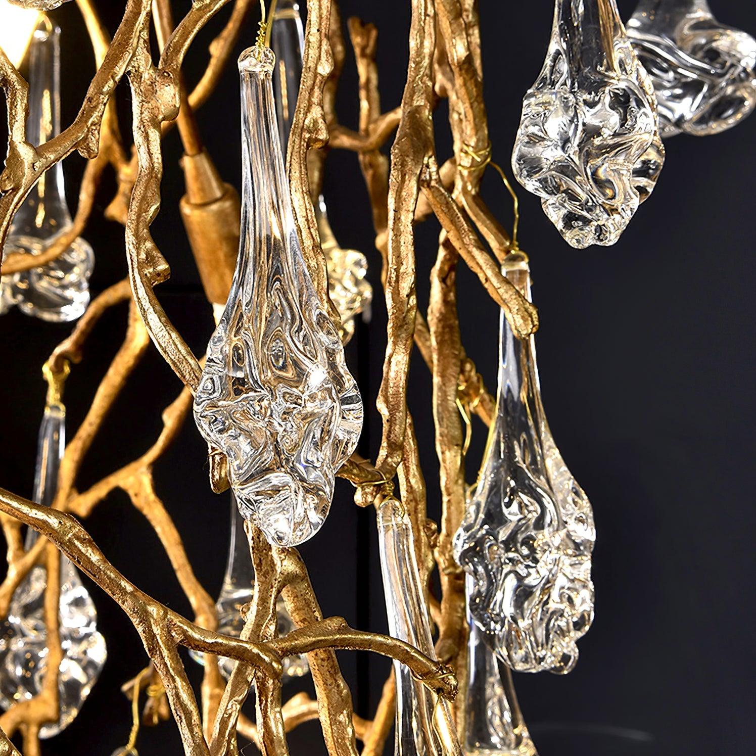 Abeleisa Tree Branch Staircase Brass Crystal Chandelier - Image 8