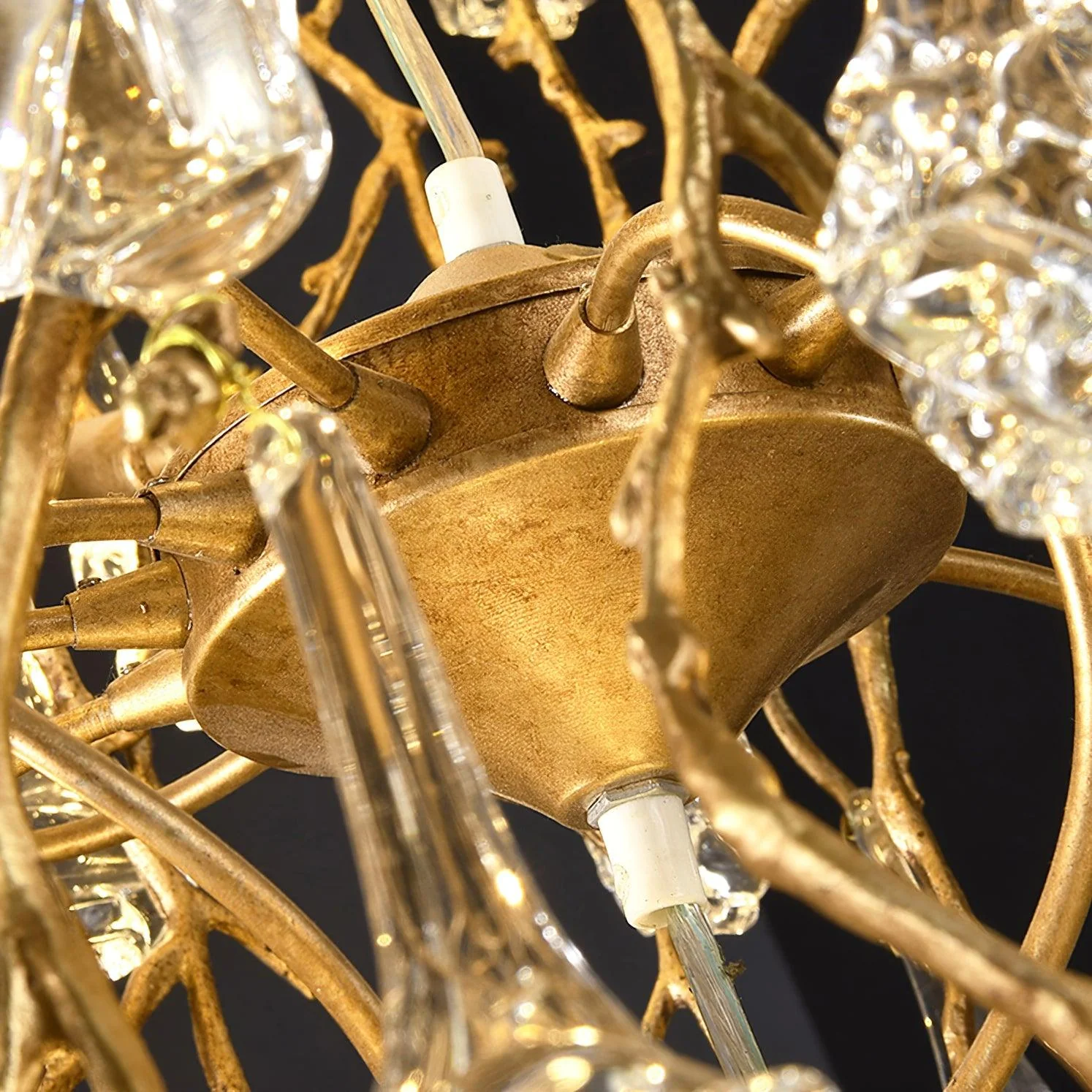 Abeleisa Tree Branch Staircase Brass Crystal Chandelier - Image 9