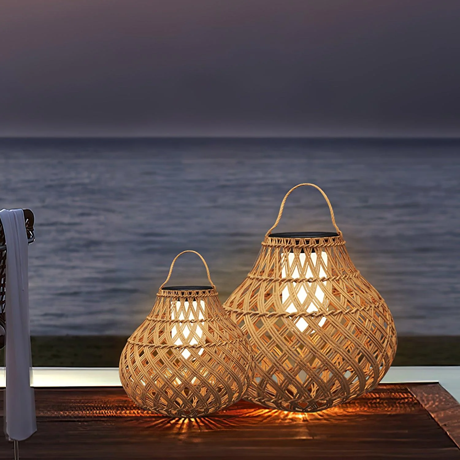 Abella Woven Sphere Lantern Outdoor Lamp - Image 17