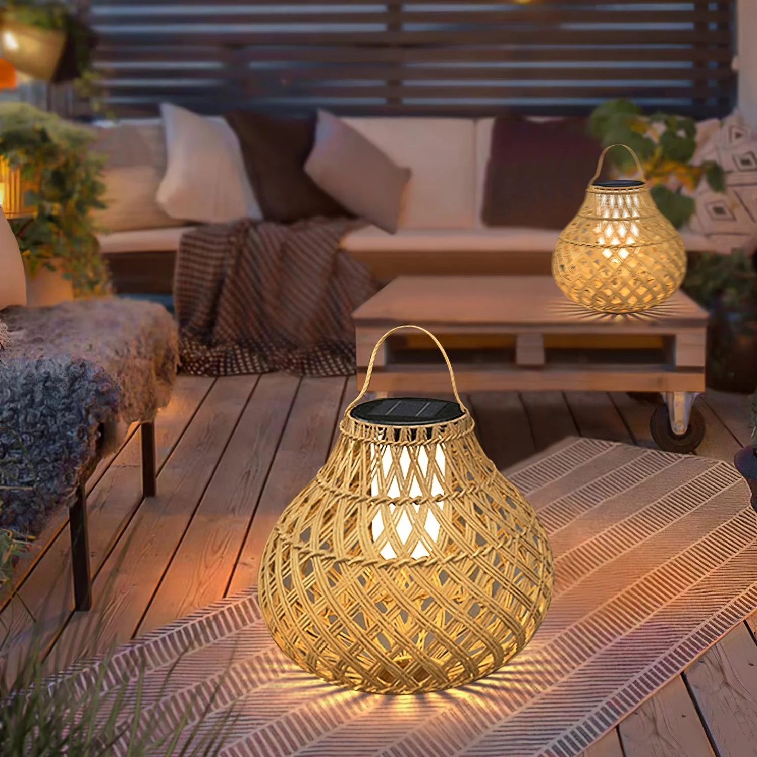 Abella Woven Sphere Lantern Outdoor Lamp - Image 23