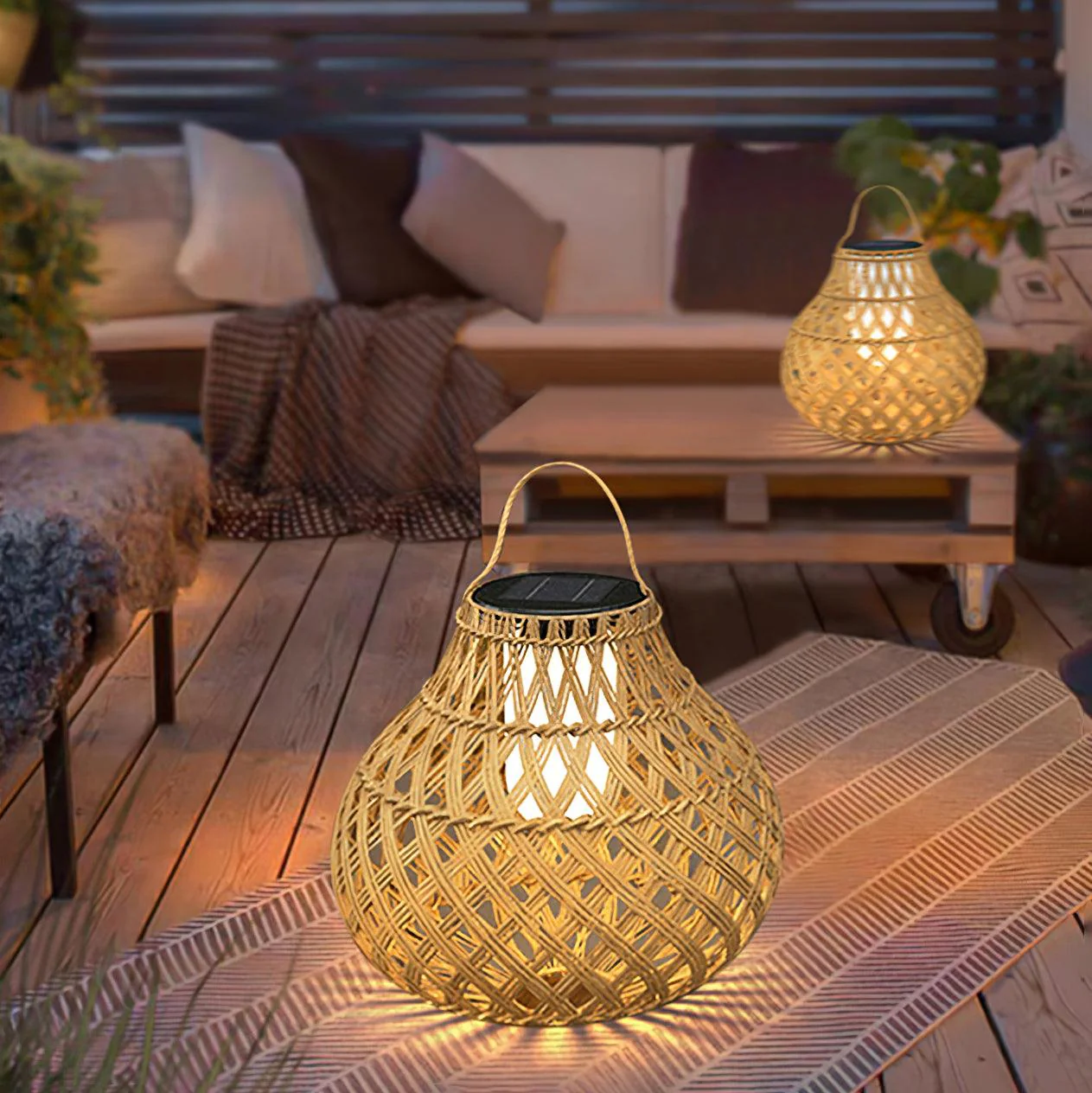 Abella Woven Sphere Lantern Outdoor Lamp - Image 26