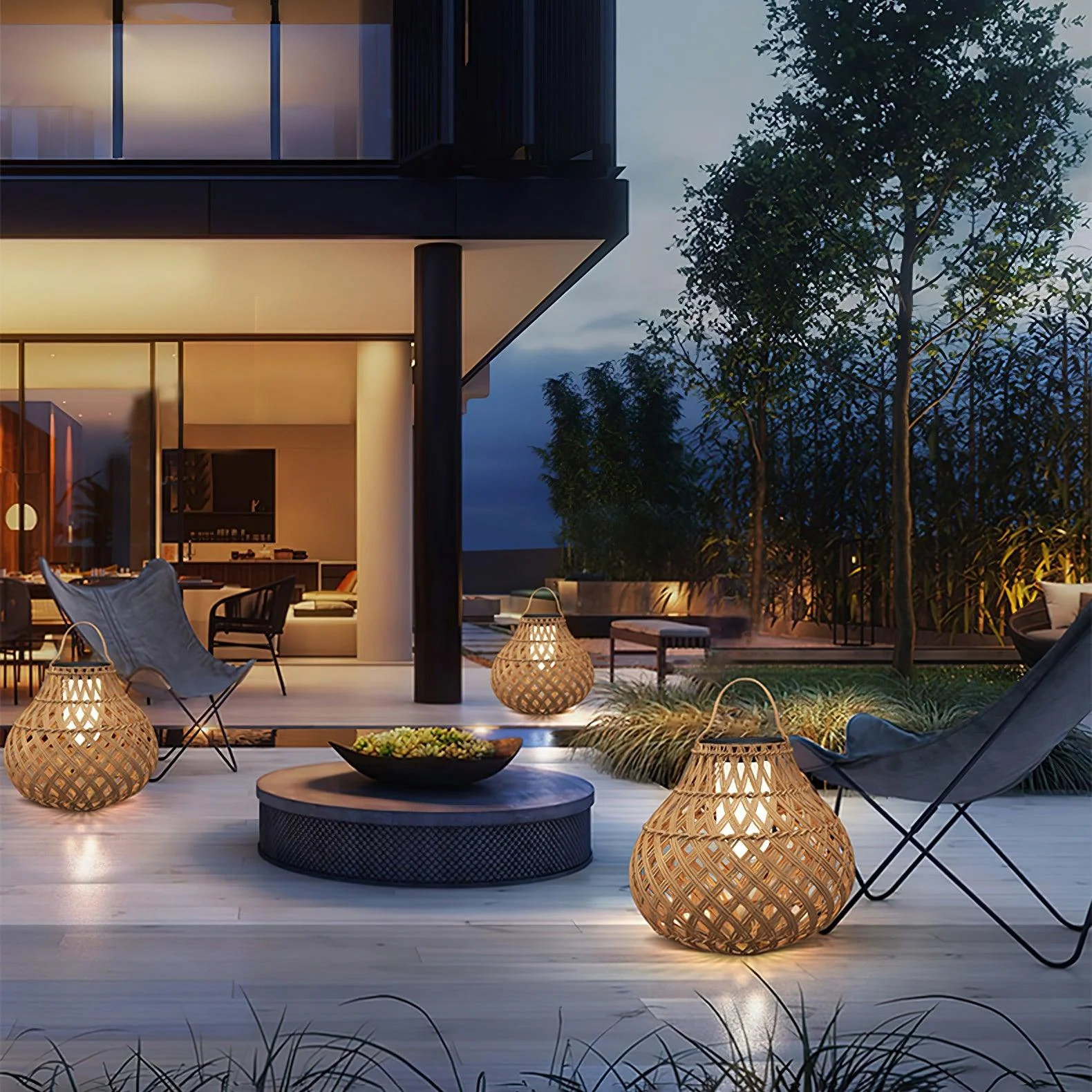 Abella Woven Sphere Lantern Outdoor Lamp - Image 35