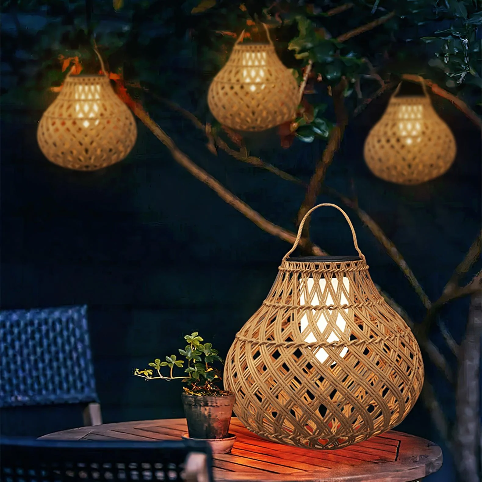 Abella Woven Sphere Lantern Outdoor Lamp - Image 56