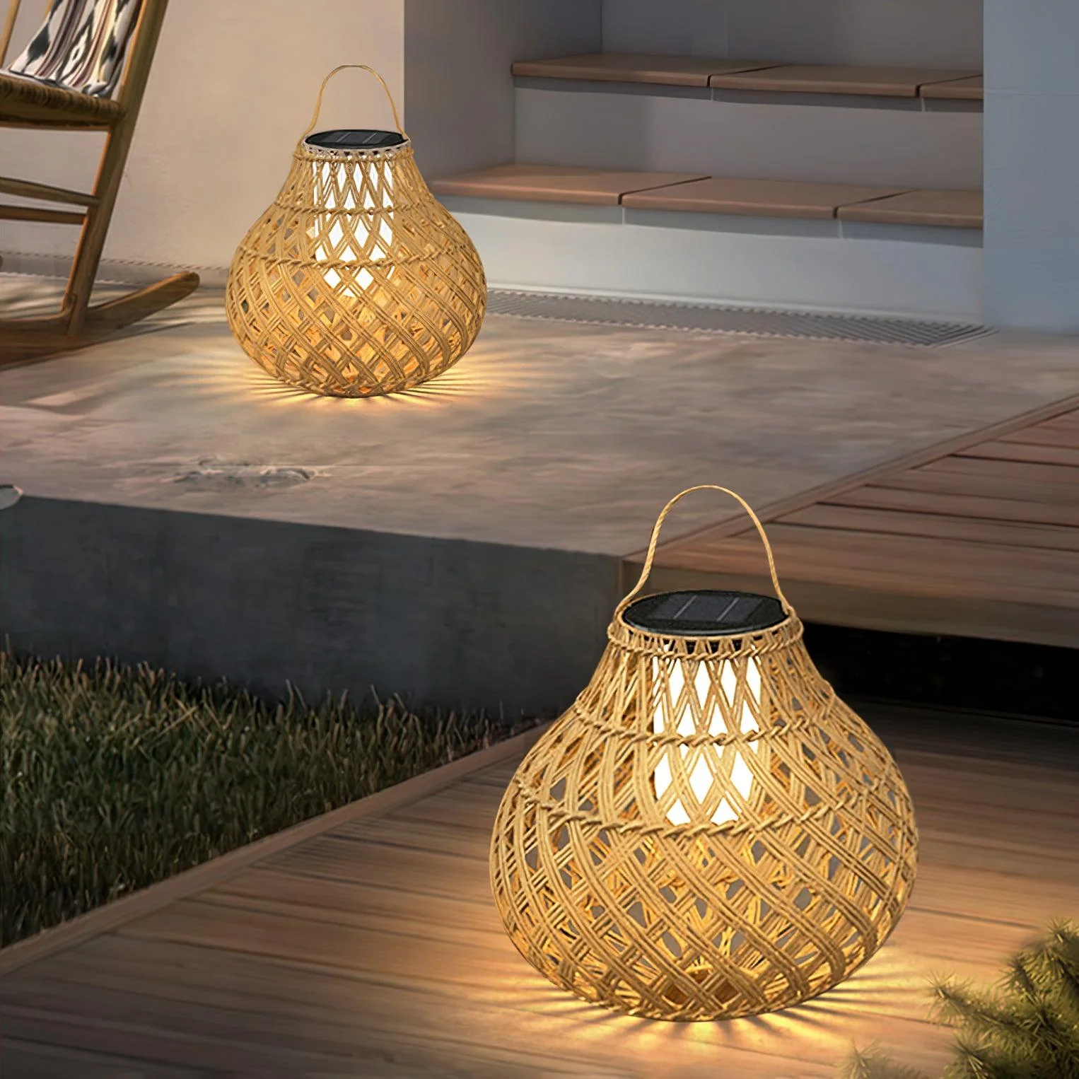 Abella Woven Sphere Lantern Outdoor Lamp - Image 59