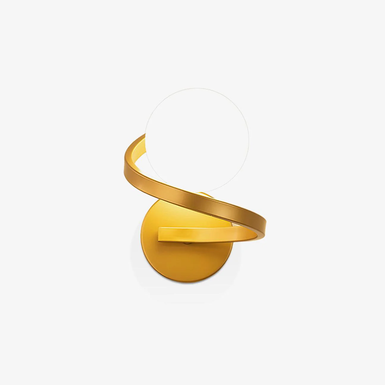 Abner Curved Modern Minimalist Brass Glass Wall Lamp - Image 13