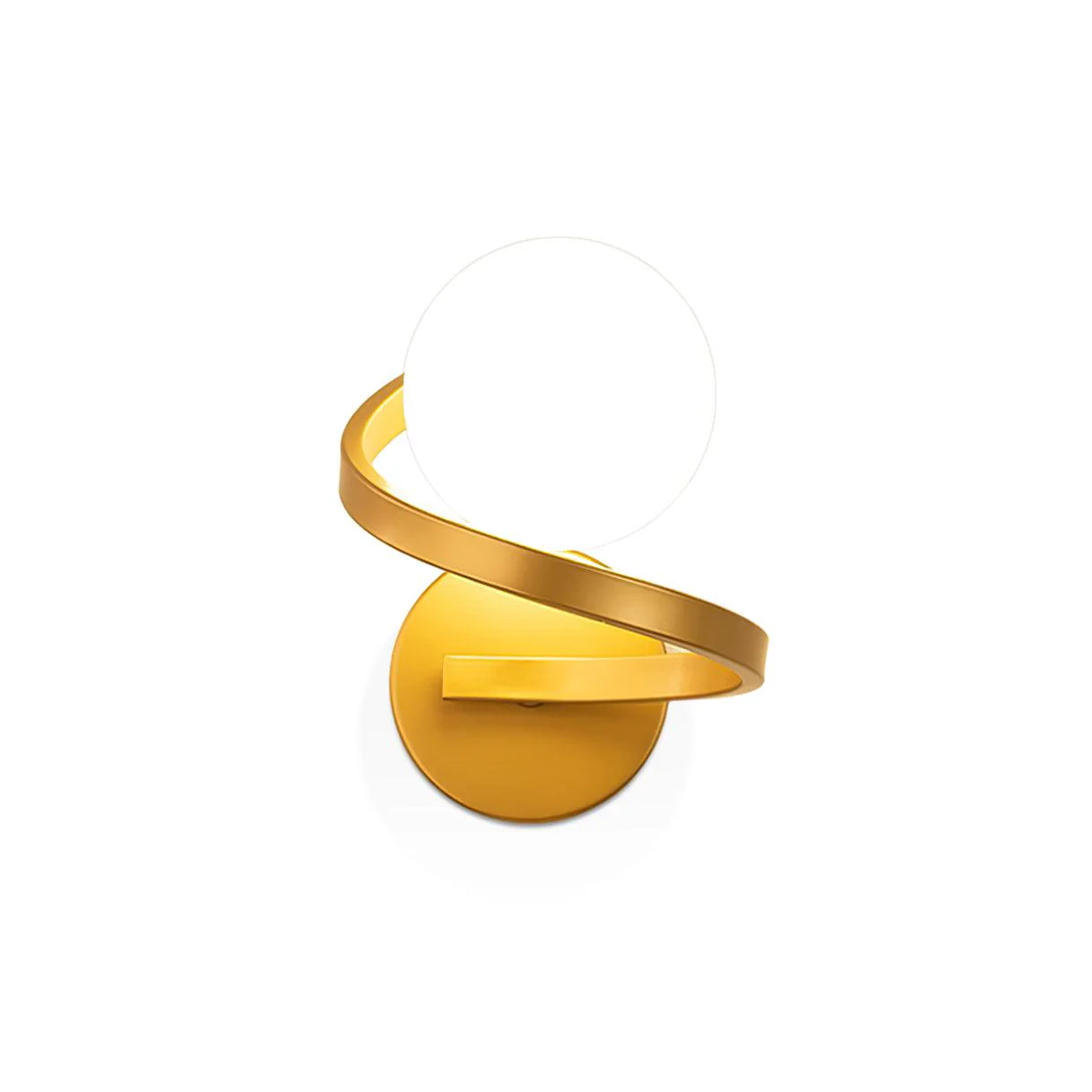Abner Curved Modern Minimalist Brass Glass Wall Lamp - Image 14
