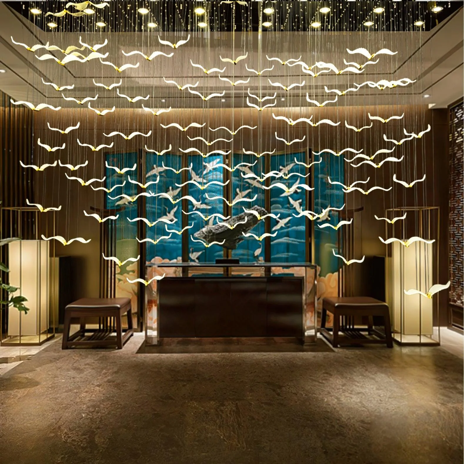 Acariel Luxury Large Seagull Glass Chandelier - Image 58
