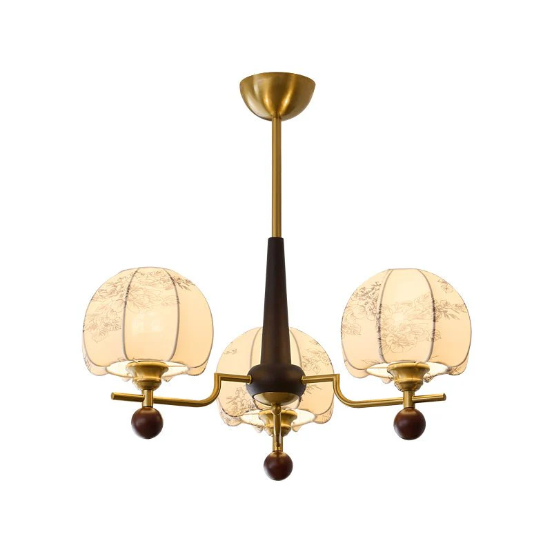 Acarira Premium Nordic Art Bloom Wood Fabric Chandelier - Image 8