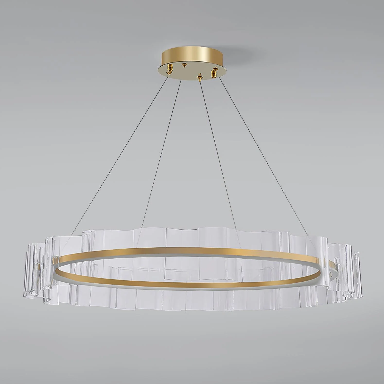 Acoustic Postmodern Luxury Water Wave Glass Chandelier - Image 6