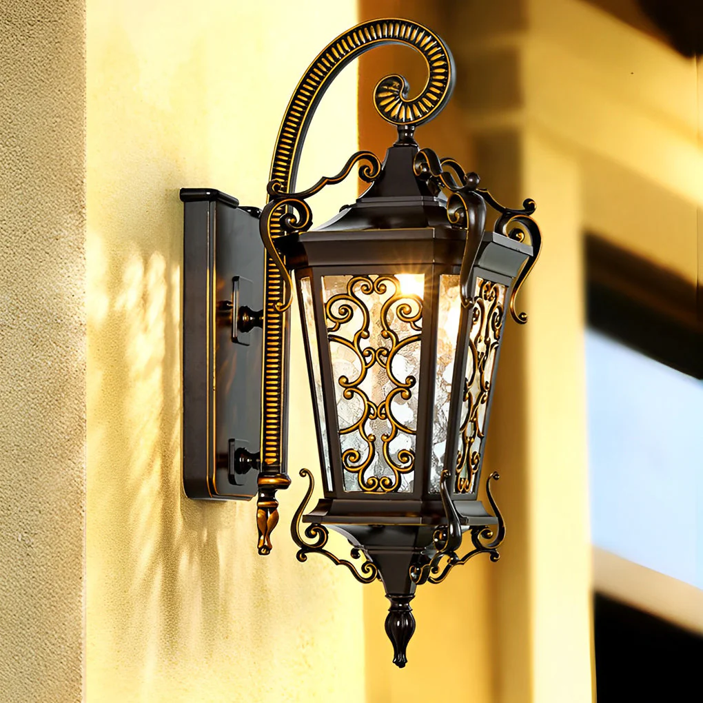 Adrnne Retro Pattern European Outdoor Wall Lamp - Image 3