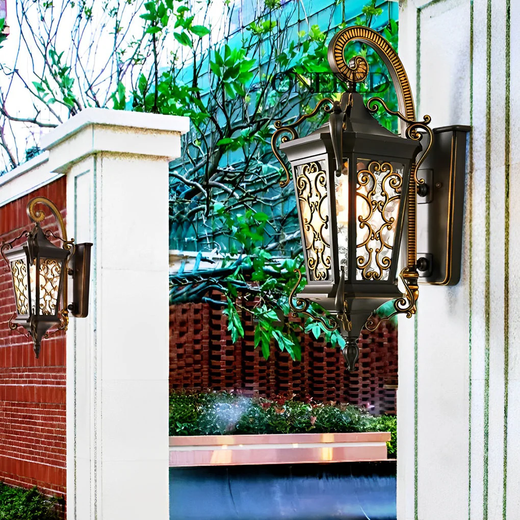 Adrnne Retro Pattern European Outdoor Wall Lamp - Image 4