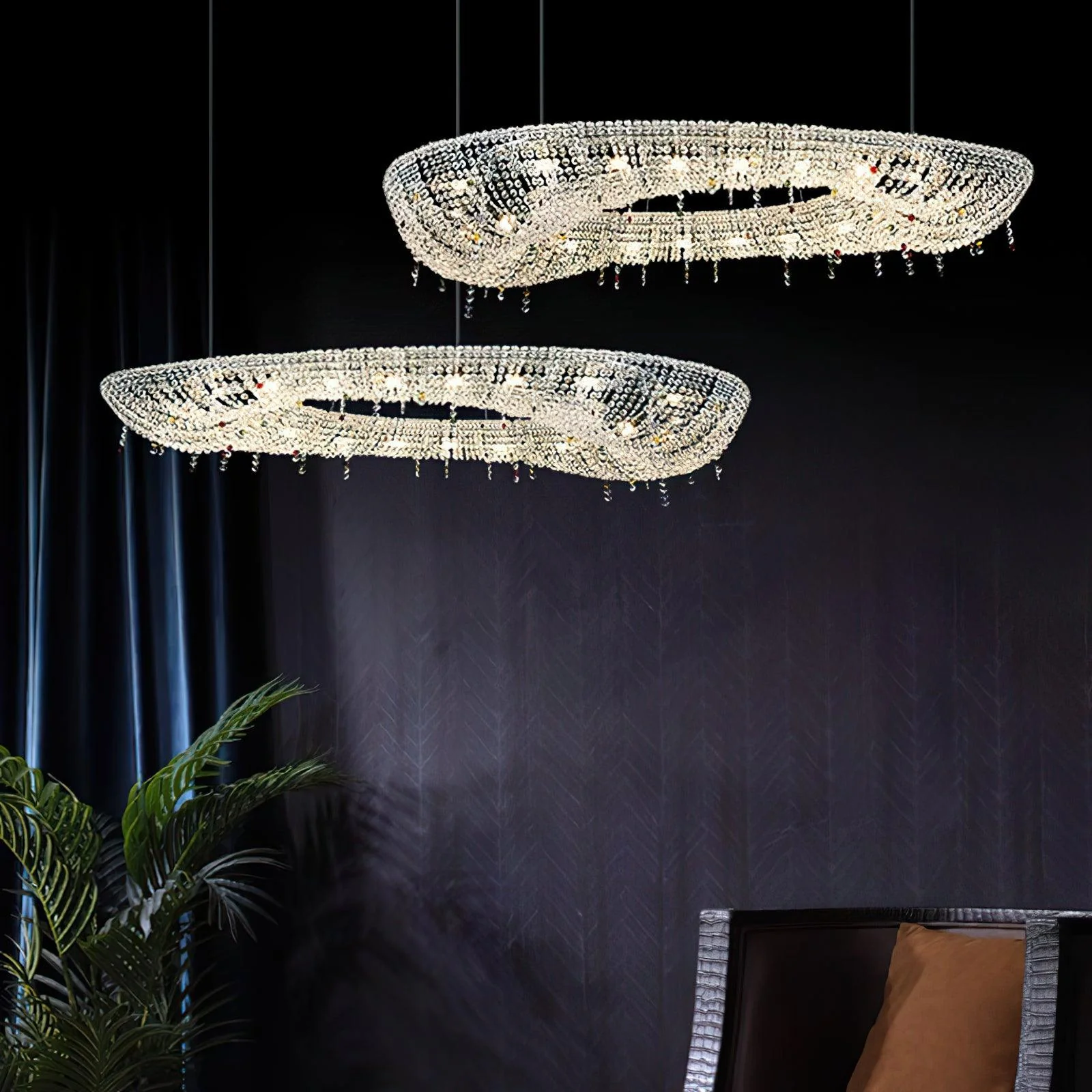 Aeliora Embellished Crystal Pendant Light - Image 16