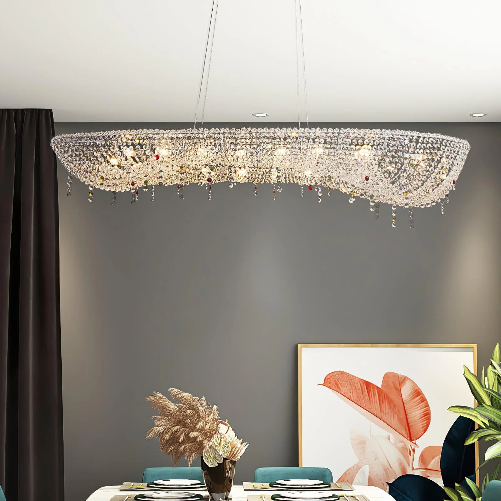 Aeliora Embellished Crystal Pendant Light - Image 22