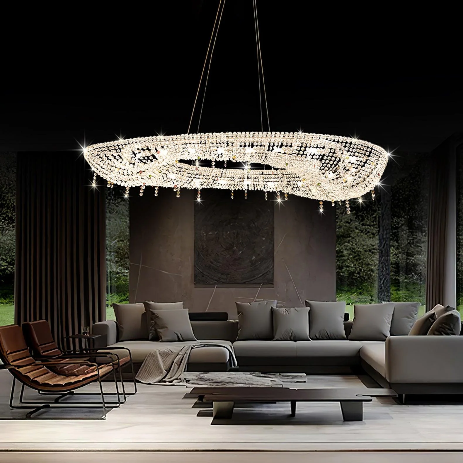 Aeliora Embellished Crystal Pendant Light - Image 38