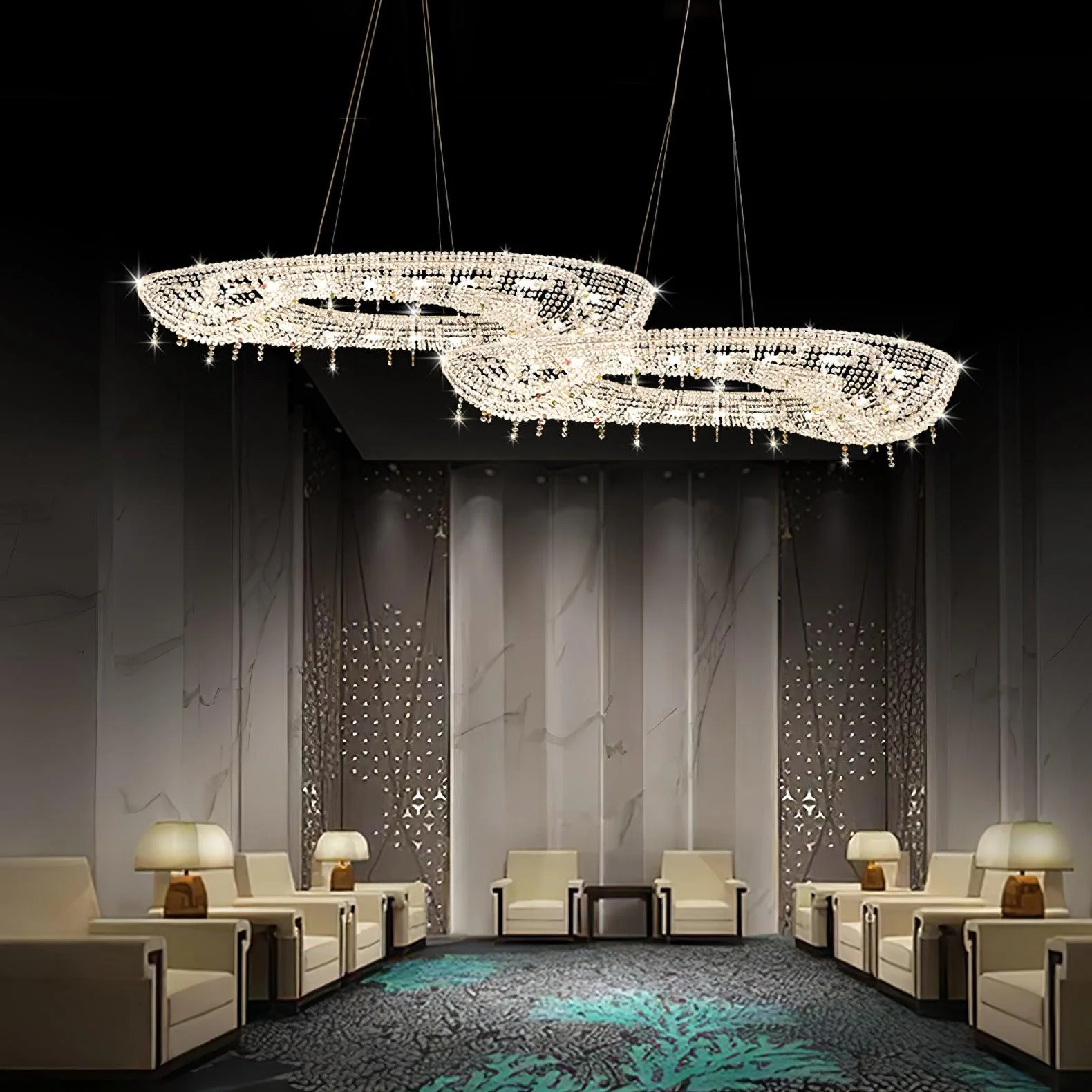 Aeliora Embellished Crystal Pendant Light - Image 5