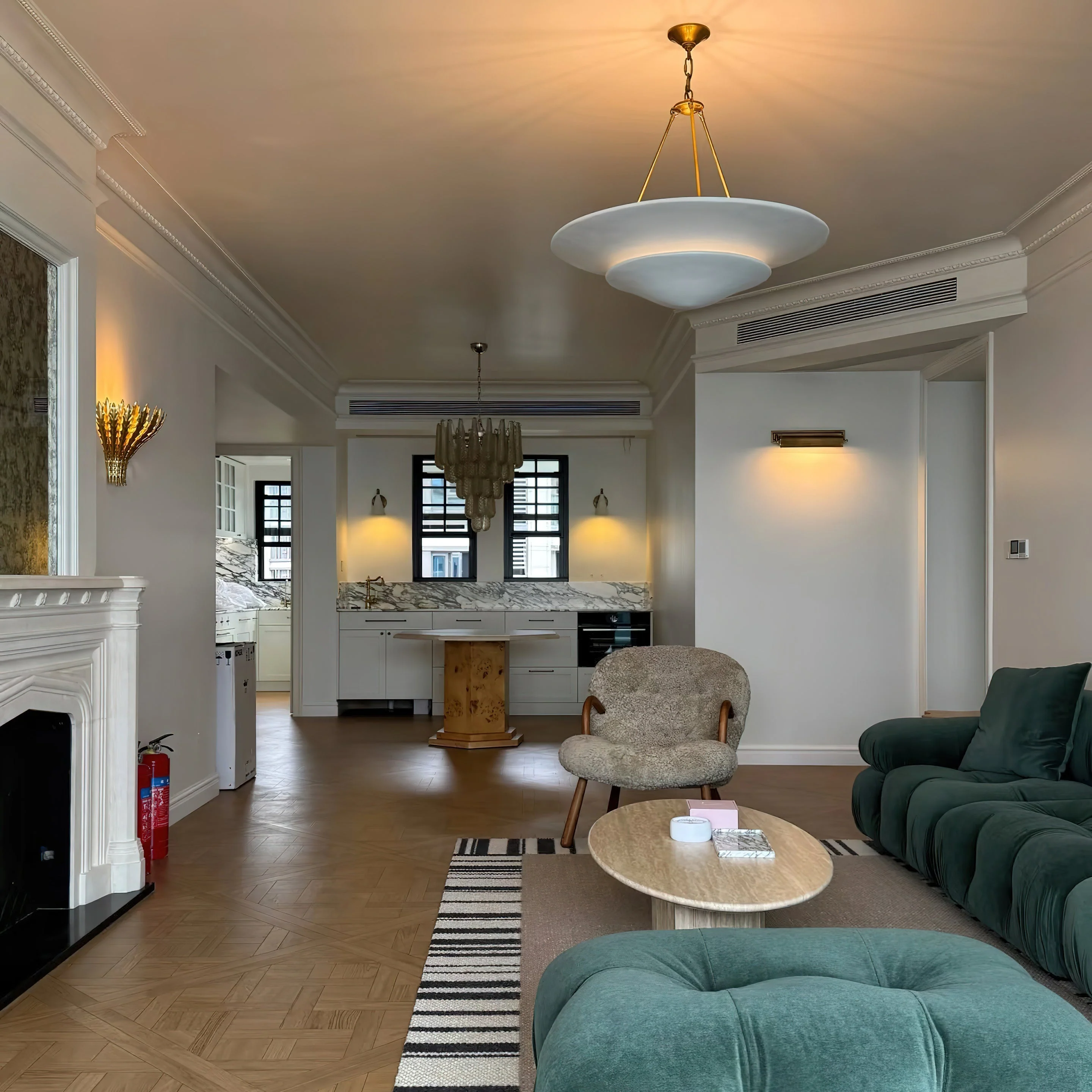 Aerin Contemporary Brass Chandelier - Image 15