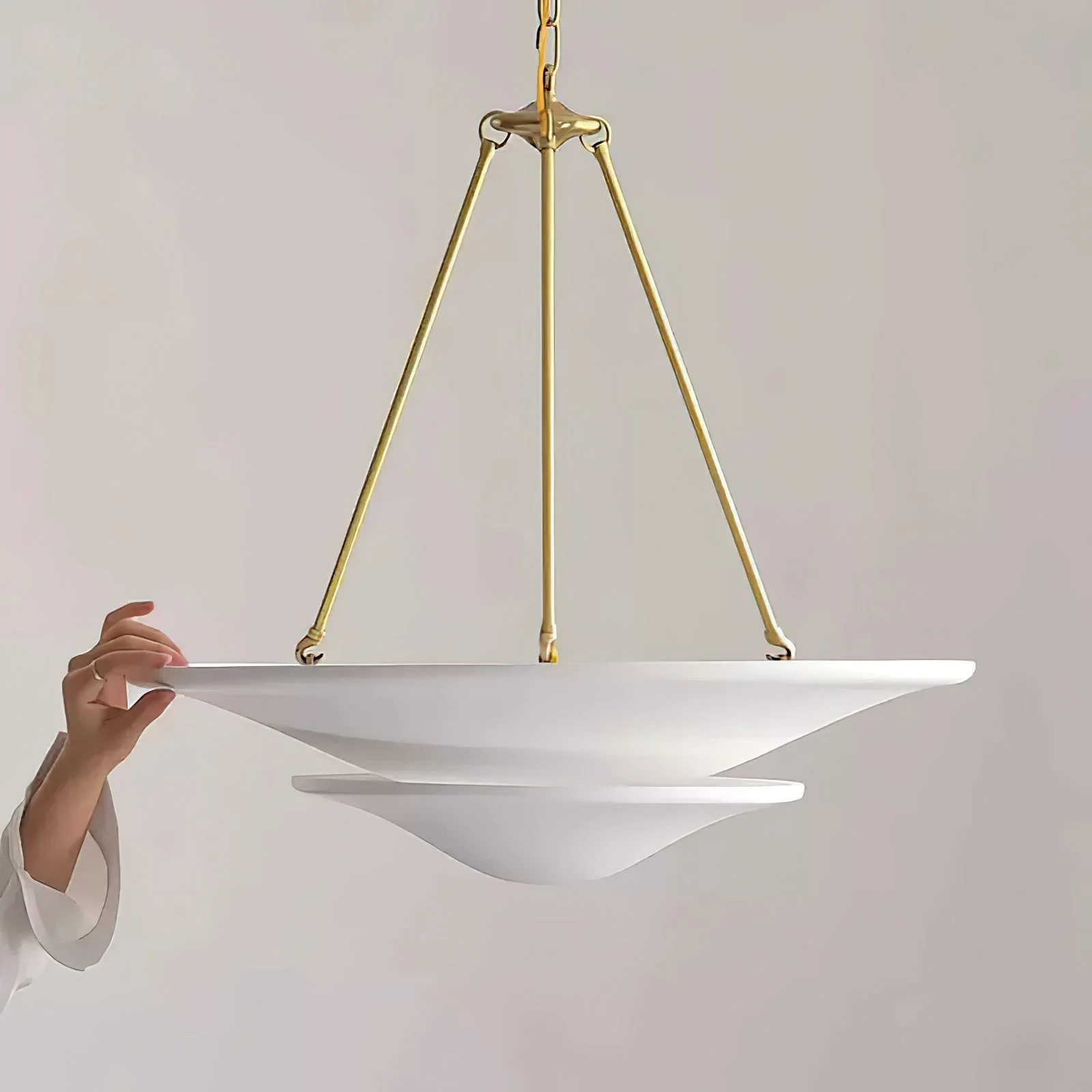 Aerin Contemporary Brass Chandelier - Image 3