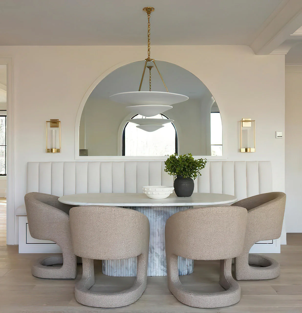 Aerin Contemporary Brass Chandelier - Image 4