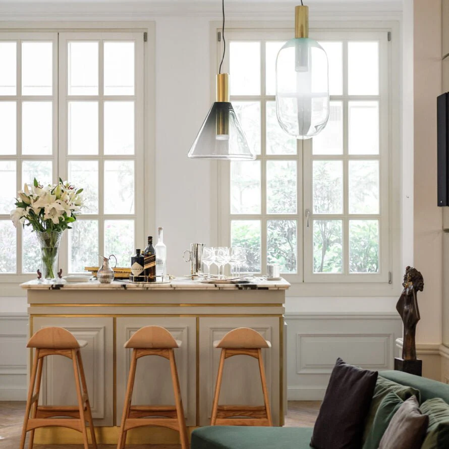 Aeris Minimalist Glass Pendant Lamp - Image 23