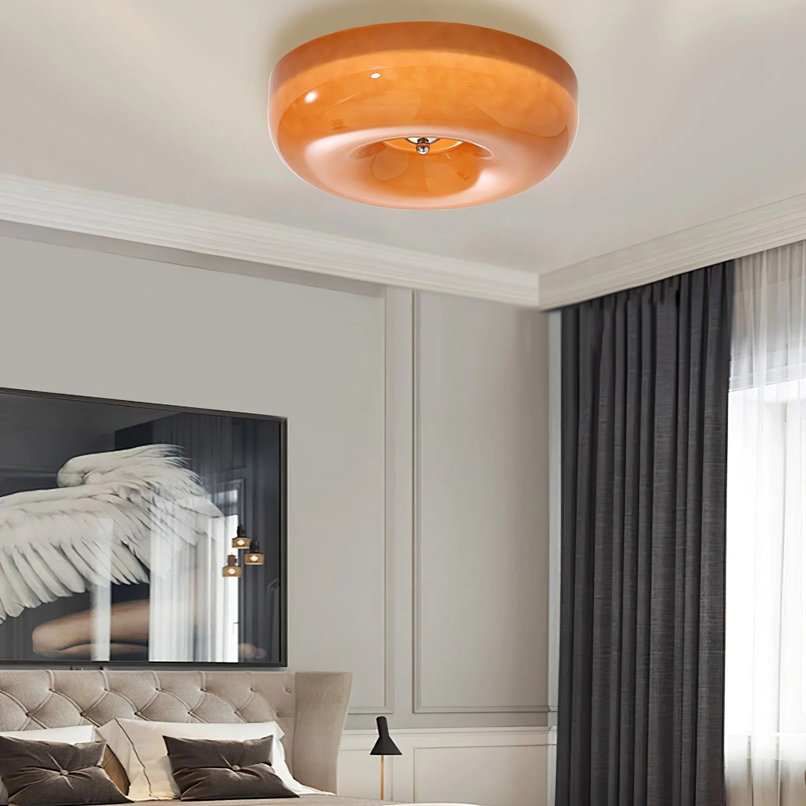 Afralia Modern Minimalist Swirl Glass Ceiling Lamp - Image 16
