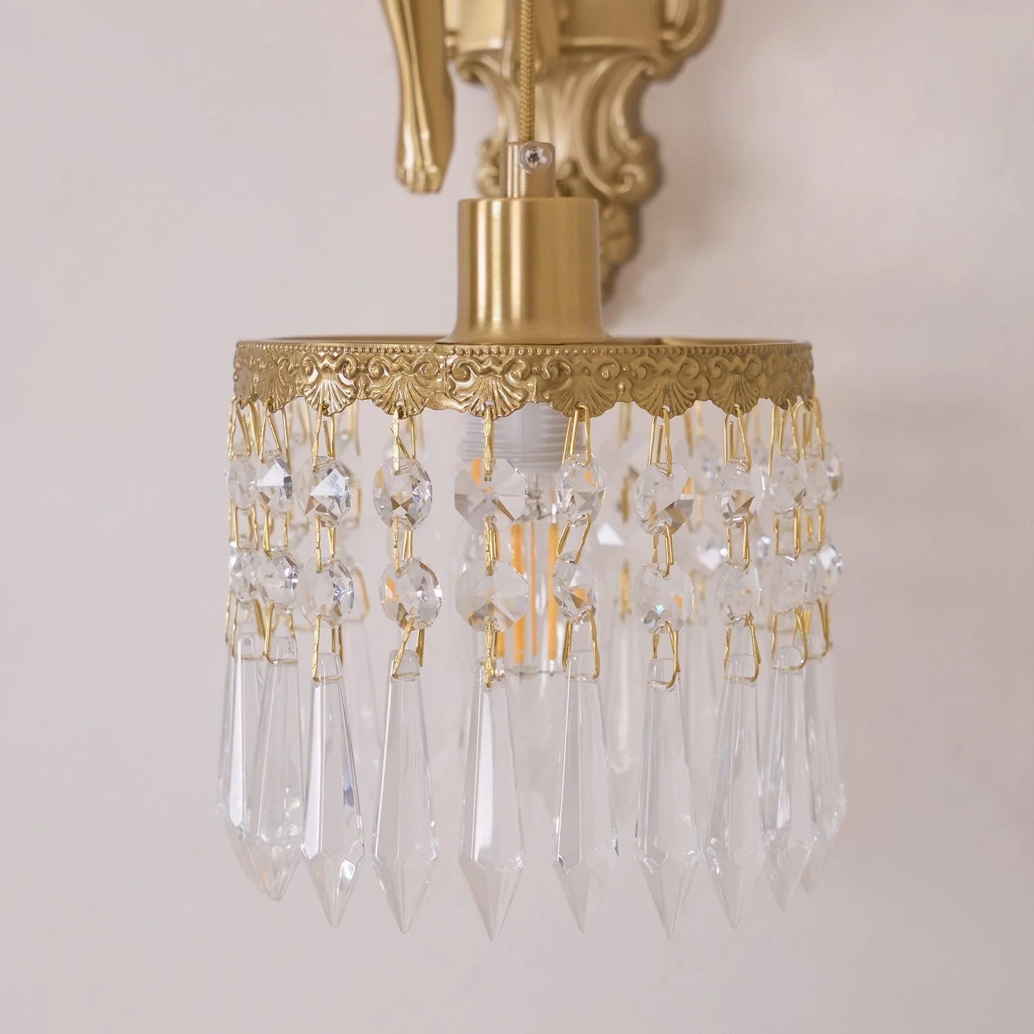 Aged Flying Angel Glass Wall Light - Image 17