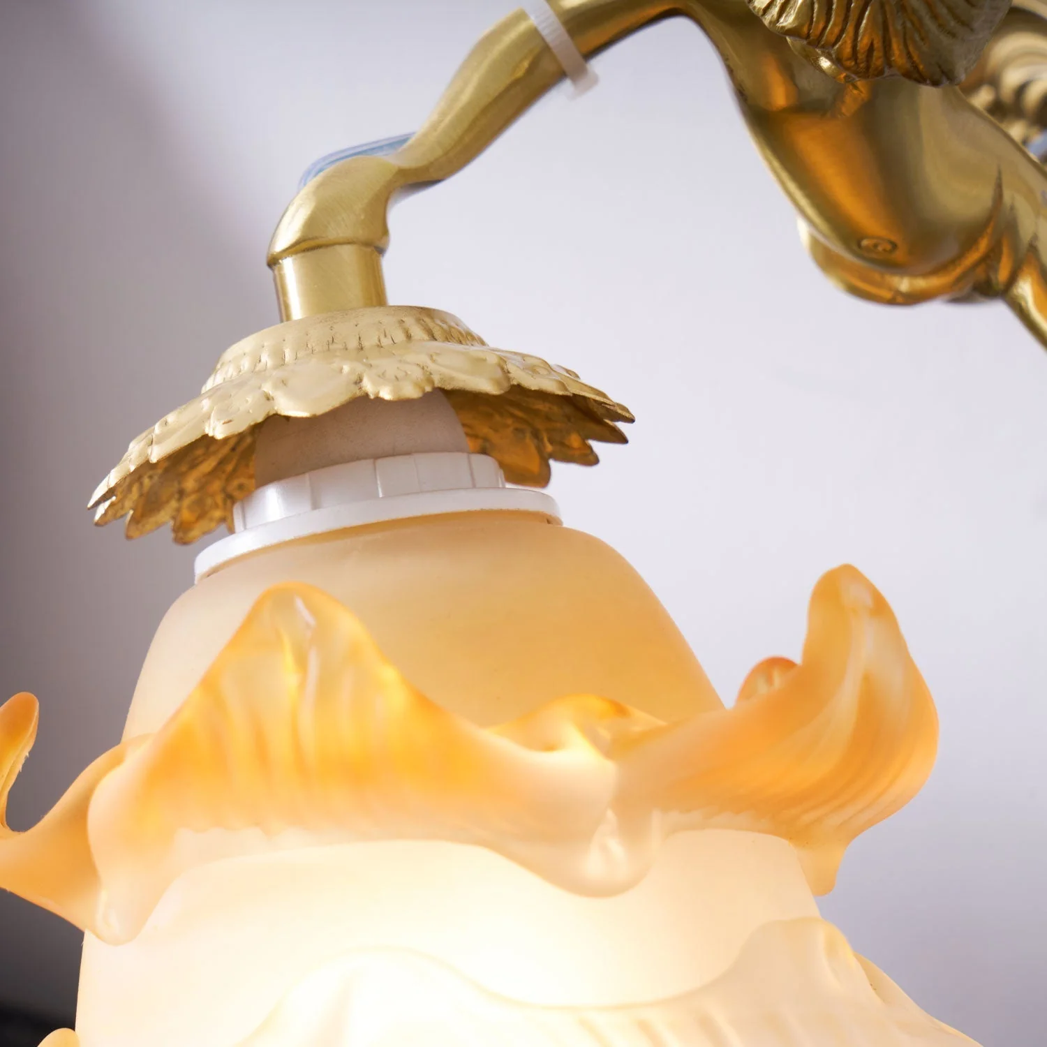 Aged Flying Angel Glass Wall Light - Image 35