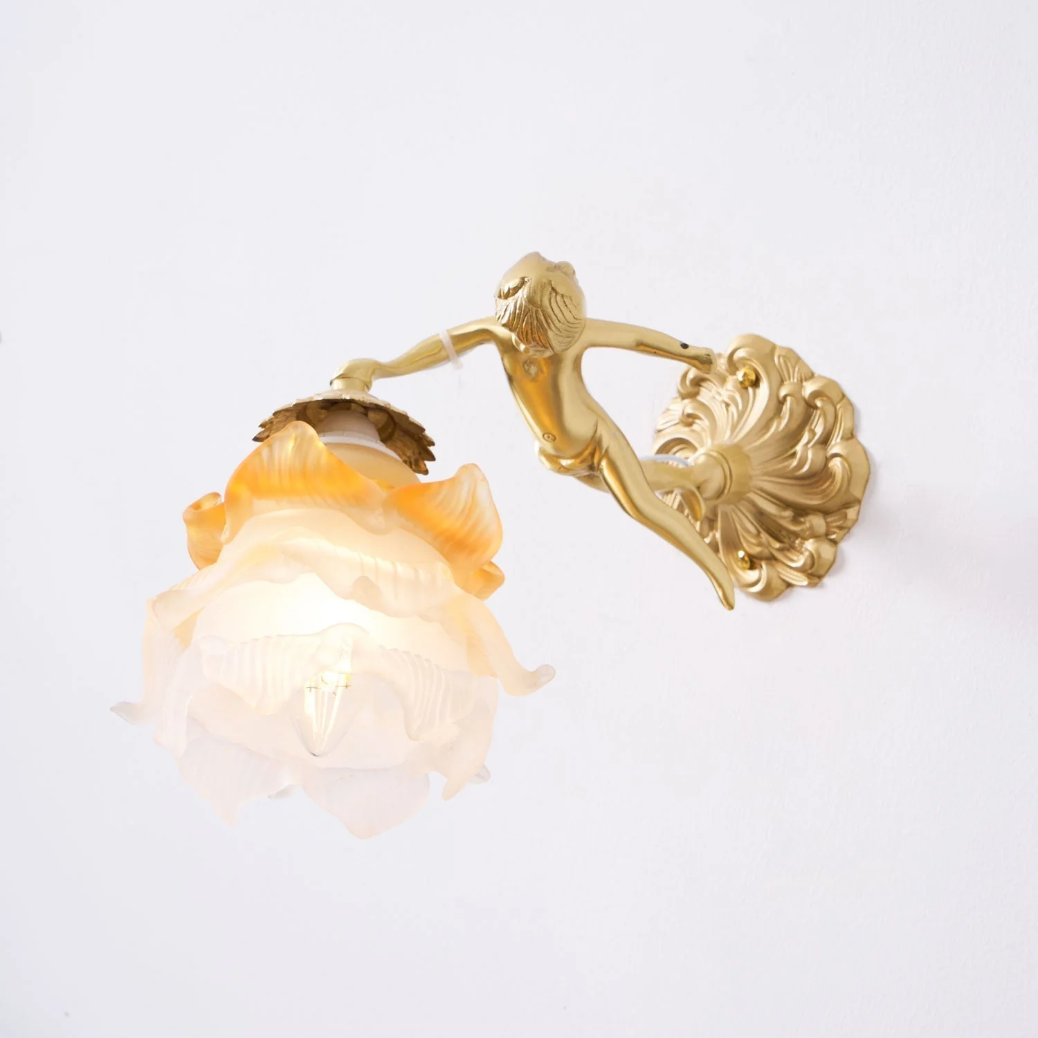 Aged Flying Angel Glass Wall Light - Image 43