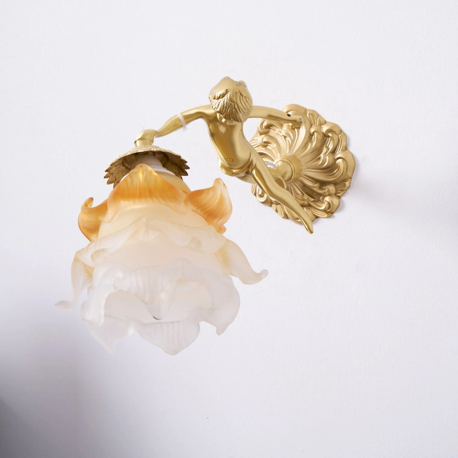 Aged Flying Angel Glass Wall Light - Image 44