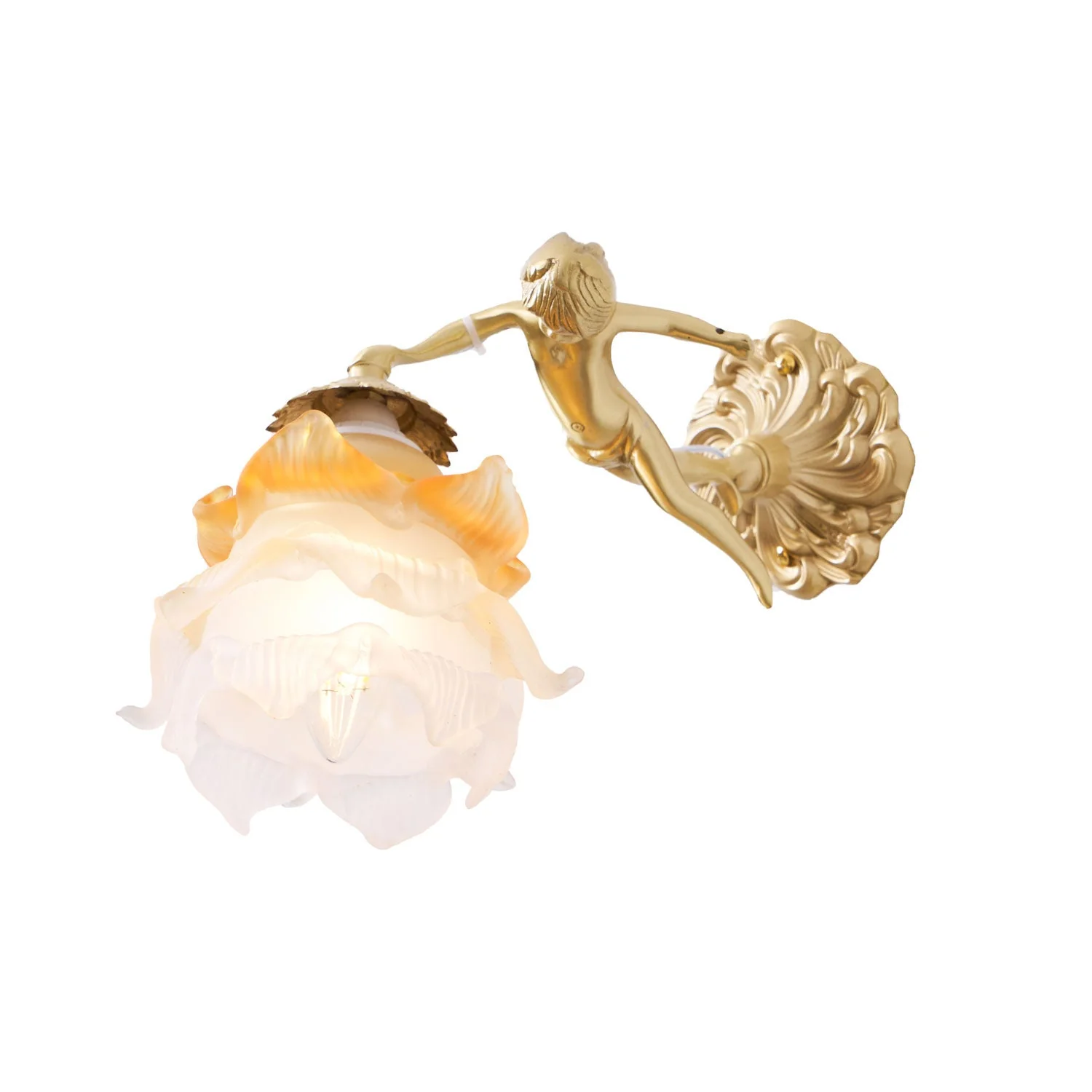 Aged Flying Angel Glass Wall Light - Image 47
