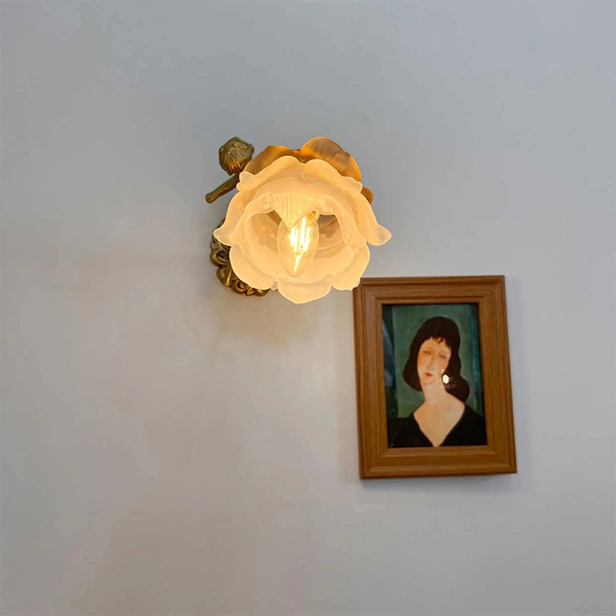 Aged Flying Angel Glass Wall Light - Image 56